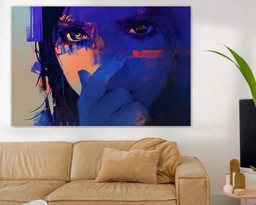 Femme avec un visage | Portrait d'une femme avec des émotions