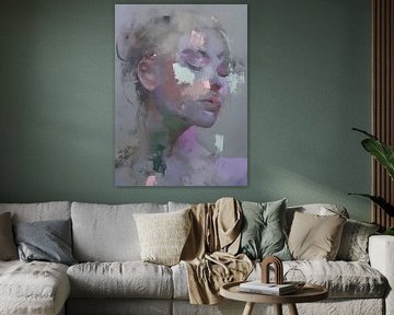 Silent Color Echoes van Abstract Schilderij