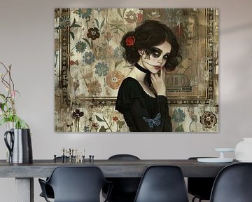 Vrouwenportret | Vintage Beauty Fade van Abstract Schilderij