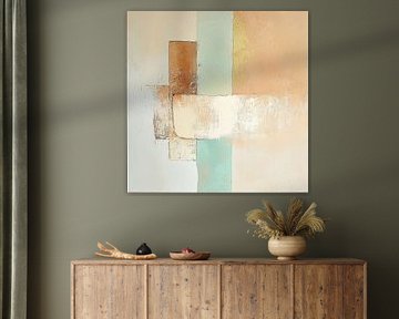 Abstract | Harmonious Earthy Canvas van Zen en Meer