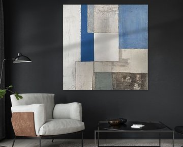 Abstract Blauw | Crumbling Elegance van ARTEO Schilderijen