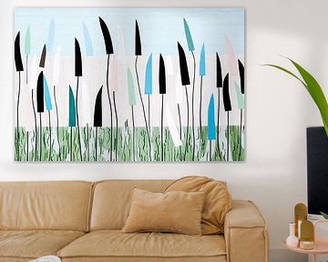 Abstract plants in pastel colours by Art & Soul Creations
