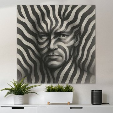 Man with zebra print