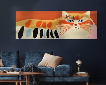 Kat Met Kleuren | Katten Portret van Modern Collection