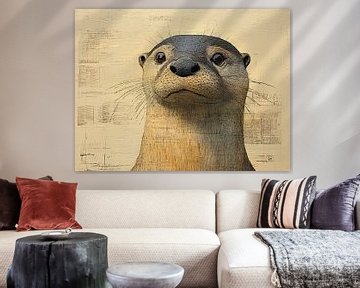 Otter | Blije Otter Met Aardetinten van Modern Collection