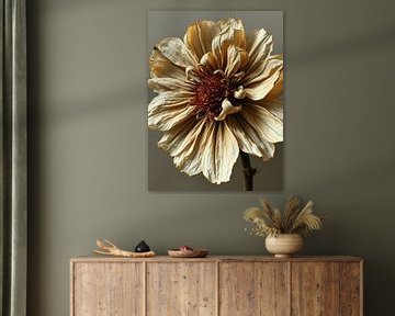 Fading Beauty: A Dried Dahlia by Artistic