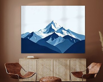 Majestueuze Blauwe Bergketen van Artistic