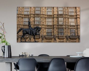 Equestrian Statue in front of the Houses of Parliament