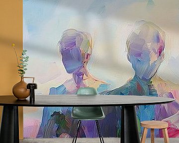 Abstract people | Figures in soft colours by Art Whims