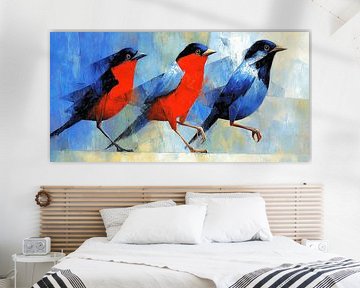 Vogels die Rennen van Karina Brouwer