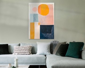Pastel Abstract | Zacht Geometrische Vormen van De Mooiste Kunst