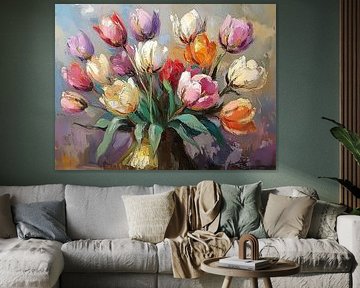 Explosion de tulipes - L'explosion des couleurs de la nature sur Art Merveilleux