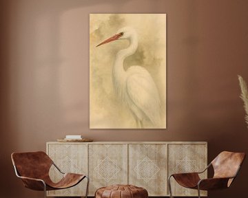 Elegante Witte Reiger van But First Framing