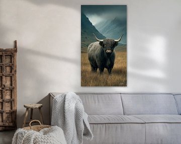 schotse hooglander / schotse hooglander kalfje van Gelissen Artworks