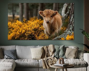 schotse hooglander / schotse hooglander kalfje van Gelissen Artworks