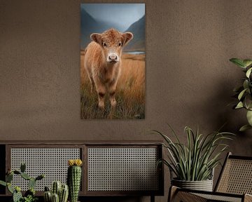 schotse hooglander / schotse hooglander kalfje van Gelissen Artworks