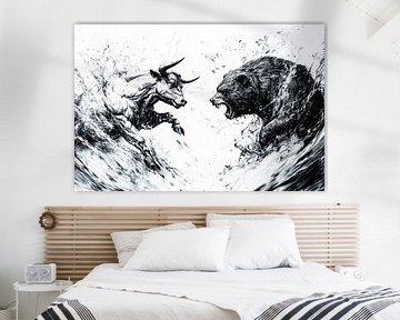 Bull and bear in battle
