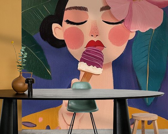 Voorbeeld van het werk in een kamer