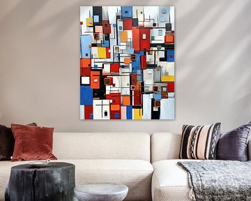 Mondriaan Stijl Abstract van Jacky
