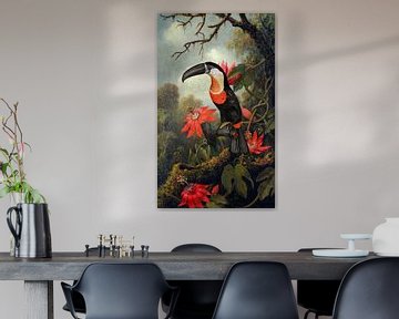 Passionflowers and the Toucan van Marja van den Hurk