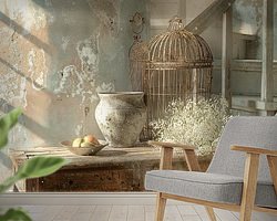 Voorbeeld van het werk in een kamer