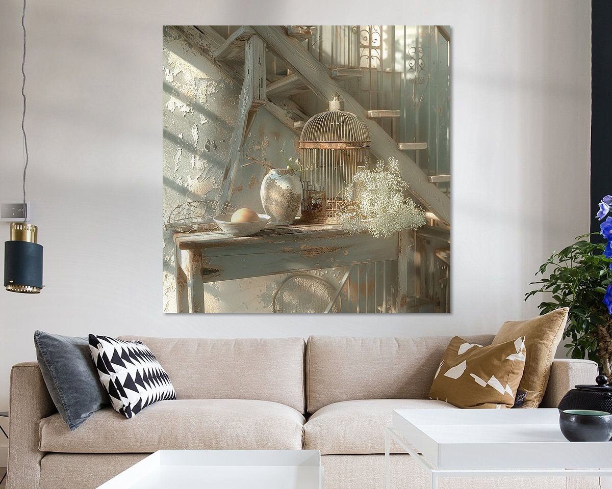 Voorbeeld van het werk in een kamer