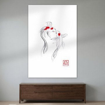 2 koi sur Péchane Sumie