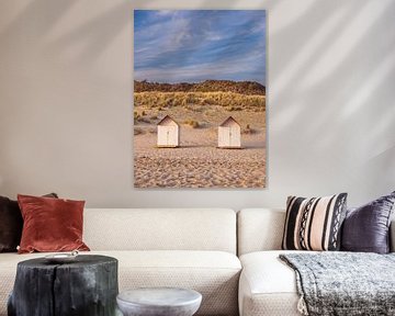 Strandhuisjes aan de duinen. van Robby's fotografie