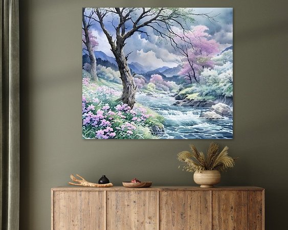 Voorbeeld van het werk in een kamer