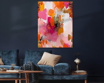 Oranje Roze Abstract van Gypsy Galleria