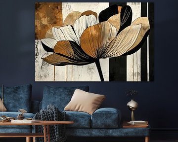 Abstracte bloemen in aardetinten van Imperial Art House