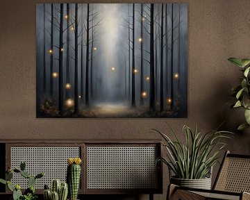 Amber Woodland Spirits – Mystieke Boswanddecoratie