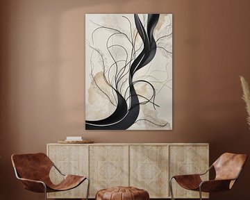 Whispers of Motion - Art mural abstrait vertical sur Manuela Dekkers
