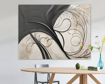 Velvet Flow - Art abstrait des lignes organiques sur Manuela Dekkers