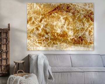 Gouden herinneringen. Wabi-sabi botanisch abstract. van Dina Dankers