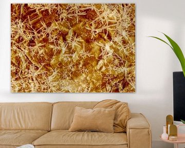 Botanische Echo. Abstract natuurpatroon in terracotta. van Dina Dankers