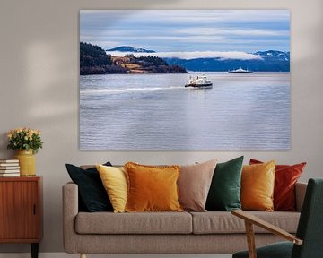 Ferries near the town of Florø in Norway by Rico Ködder