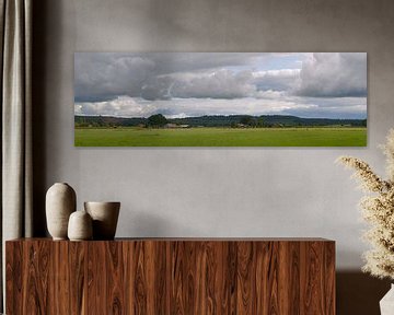 Panorama-Landschap nabij Lemele (Overijssel) van Leo Huijzer