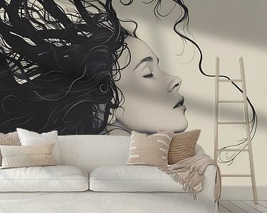 Voorbeeld van het werk in een kamer