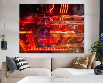Orange illumination of the mainboard