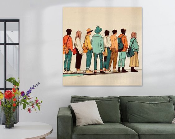 Voorbeeld van het werk in een kamer