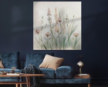 Quiet painting: Wild flowers in the grass by Studio Pieternel