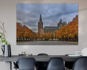 St. John's Cathedral in 's-Hertogenbosch (Holland) during autumn by Fotografie Jeronimo