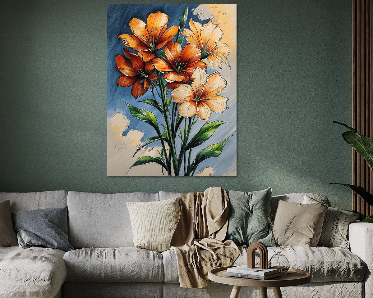 Voorbeeld van het werk in een kamer