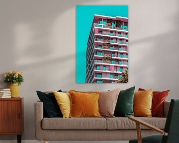 Groene architectuur in Erfurt van Mixed media vector arts
