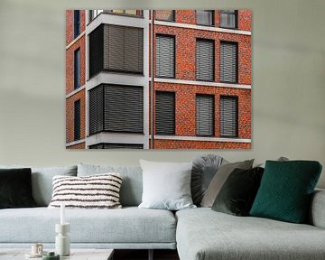 Contrasterende gevels van moderne architectuur van Mixed media vector arts