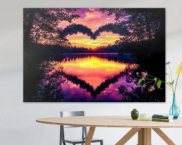 Réflexion en forme de cœur dans la nature sur Art & Soul Creations