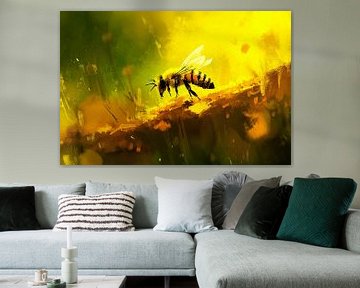 Bij op zonovergoten bloem van Imperial Art House