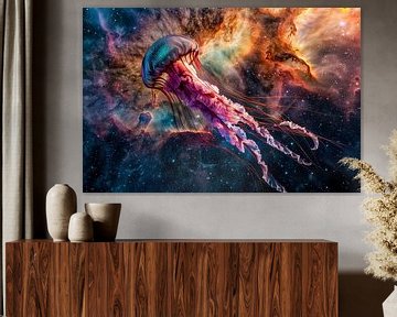 Colourful jellyfish in space by Imperial Art House