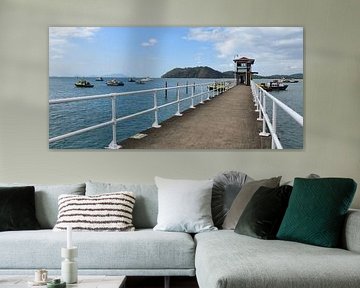 The quay on the canal by Claude Laprise